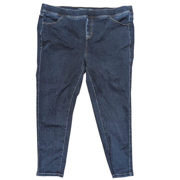 Torrid Jeans Plus 4 4X Lean Jean Skinny Leg Pull On Dark Stretch Denim Leggings - Picture 1 of 5